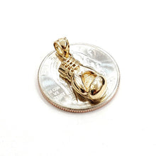 Load image into Gallery viewer, New 14k yellow gold classic boxing glove charm pendant gift fine jewelry 2.5g
