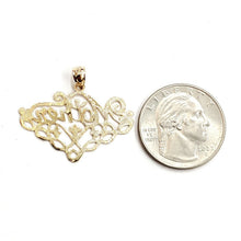 Load image into Gallery viewer, New 14k yellow Gold Mother word Pendant charm gift fine jewelry for her 1.8g
