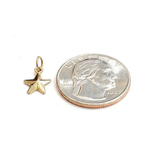 Load image into Gallery viewer, 14k yellow gold tiny star pendant charm celestial astronomy fine jewelry 0.5g
