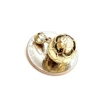 Load image into Gallery viewer, 14k yellow Gold 3D Soccer ball Pendant charm sport game fine jewelry gift 4g
