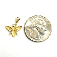 Load image into Gallery viewer, New 14k yellow Gold Tiny solid honey bee Pendant charm gift fine jewelry 1g
