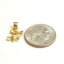 Load image into Gallery viewer, New 14k yellow Gold mouse Pendant animal charm Children gift fine jewelry 1.2g
