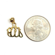 Load image into Gallery viewer, New 14K Yellow Gold Allah Islamic God Pendant Charm religious fine jewelry 1.3g
