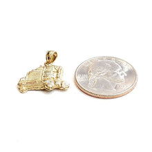 Load image into Gallery viewer, New 14k yellow Gold truck car trucking Pendant charm gift fine jewelry 3.1g
