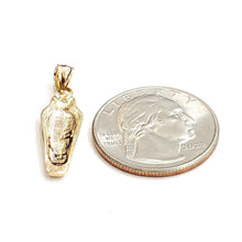 Load image into Gallery viewer, 14k yellow Gold sarcophagus ancient Egypt mummy Pendant charm fine jewelry 1.5g
