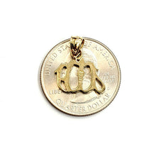 Load image into Gallery viewer, New 14K Yellow Gold Allah Islamic God Pendant Charm religious fine jewelry 1.3g
