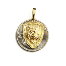 Load image into Gallery viewer, 14k yellow solid Gold Bear head face Animal Pendant charm fine gift jewelry 3.7g
