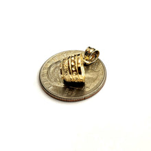 Load image into Gallery viewer, New 14k yellow Gold solid 3D Coffee Mug Cup Pendant charm gift fine jewelry 2.6g
