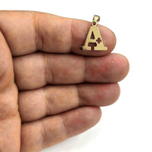 Load image into Gallery viewer, 14k Yellow gold Solid initial A Plus pendant charm alphabet fine jewelry 1.3g
