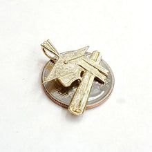 Load image into Gallery viewer, New 14k yellow gold graduation hat diploma pendant education school jewelry 2.7g
