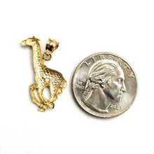 Load image into Gallery viewer, 14k yellow solid Gold Giraffe full body animal Pendant charm fine jewelry 1.7g
