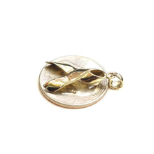 Load image into Gallery viewer, New 14k yellow Gold breast cancer survivor awareness ribbon Pendant Jewelry 1.8g
