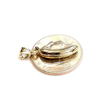 Load image into Gallery viewer, New 14k yellow gold 3D banana platano fruit pendant charm fine jewelry 3g

