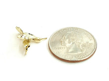 Load image into Gallery viewer, 14k yellow Gold solid hummingbird Pendant charm fine gift jewelry for her 1g
