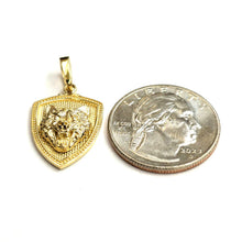 Load image into Gallery viewer, 14k yellow solid Gold Bear head face Animal Pendant charm fine gift jewelry 3.7g
