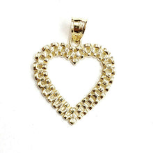 Load image into Gallery viewer, New 10k yellow gold heart pendant charm love Amor fine gift women jewelry 1.9g
