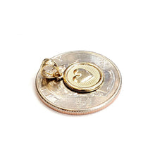 Load image into Gallery viewer, 14k yellow Gold tiny round seven wishes Love Pendant charm fine jewelry 1.2g
