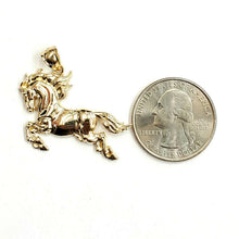 Load image into Gallery viewer, New 14k yellow solid Gold horse full body animal Pendant charm fine jewelry 3g
