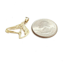 Load image into Gallery viewer, New 14k yellow Gold horse head animal Pendant charm gift fine jewelry 1.2g
