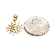 Load image into Gallery viewer, New 14k yellow gold solid sun sol pendant charm astrology gift fine jewelry 1.5g
