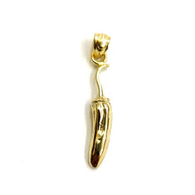 Load image into Gallery viewer, 14k yellow gold Tiny Chili Hot Pepper Jalapeño pendant charm fine jewelry 1.3g
