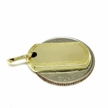 Load image into Gallery viewer, New 10k yellow Gold solid dog tag Pendant charm shiny fine gift jewelry 2.3g
