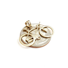 Load image into Gallery viewer, 14k yellow Gold bicycle bike Pendant charm sport biker gift fine jewelry 1.6g
