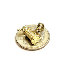 Load image into Gallery viewer, 14k yellow Gold 3D Golf Clubs And Bag Pendant sport Gift game fine jewelry 2.3g
