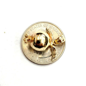14k yellow gold 3D pomegranate Granada fruit anar pendant fine jewelry 5.1g