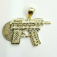 Load image into Gallery viewer, 10k yellow solid Gold automatic machine gun Pendant charm fine gift jewelry 8.6g
