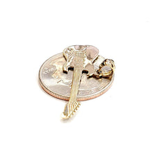 Load image into Gallery viewer, New 14k yellow Gold solid Guitar Pendant gift music instrument fine jewelry 1.7g
