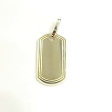 Load image into Gallery viewer, New 10k yellow Gold solid dog tag Pendant charm shiny fine gift jewelry 2.3g
