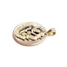 Load image into Gallery viewer, 14k yellow Gold Aquarius zodiac sign astrology Pendant charm fine jewelry 1.9g
