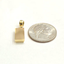 Load image into Gallery viewer, 14k Yellow Gold Tiny 999.9 fine gold bar brick bar 1kg Pendant Charm Gift  1.9g
