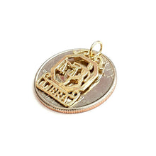 Load image into Gallery viewer, New 14k yellow Gold libra zodiac sign Pendant charm gift fine jewelry 1.2g

