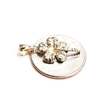 Load image into Gallery viewer, New 14k yellow Gold Hawaiian Hibiscus Plumeria flower Pendant fine jewelry 1.8g
