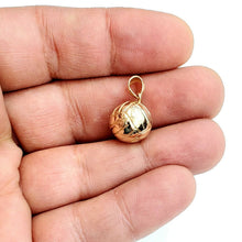 Load image into Gallery viewer, 14k yellow Gold 3D volleyball Pendant charm sport game fine jewelry gift 3.3g
