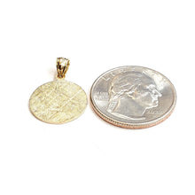 Load image into Gallery viewer, New 14k yellow Gold solid round Dart Board Pendant 0.63" gift fine jewelry 1.6g
