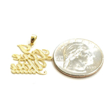 Load image into Gallery viewer, 14k yellow Gold I Love You word Pendant charm gift fine jewelry for her 1.6g
