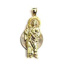 Load image into Gallery viewer, 10k yellow gold saint Jude San juda pendant charm fine religious jewelry 3.7g
