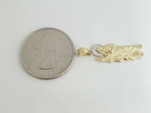 Load image into Gallery viewer, 14k solid Gold two tone saint Jude juda Pendant charm fine religious gift 1.3g
