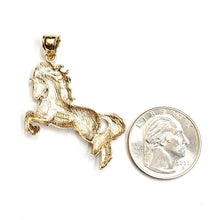 Load image into Gallery viewer, New 14k yellow solid Gold horse full body animal Pendant charm fine jewelry 5.4g
