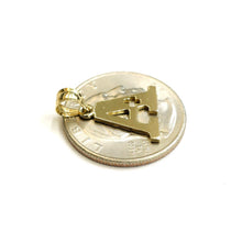 Load image into Gallery viewer, 14k Yellow gold Solid initial A Plus pendant charm alphabet fine jewelry 1.3g
