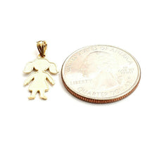 Load image into Gallery viewer, New 14k two tone gold baby girl kid Pendant charm gift fine jewelry for her 0.9g
