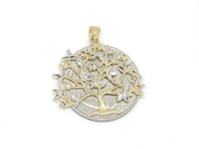 Load image into Gallery viewer, New 14k two tone gold tree of life lucky pendant fine jewelry gift for her 2.3g
