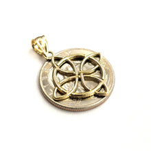 Load image into Gallery viewer, 14k yellow Gold Nudo De Bruja Witches Knot Pendant Gift fine jewelry unisex 2g
