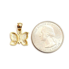 Load image into Gallery viewer, New 14k yellow Gold solid butterfly Pendant charm gift fine jewelry 1.4g
