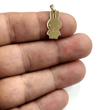 Load image into Gallery viewer, 14k yellow Gold Miffy Rabbit Bunny animal Pendant charm Gift fine jewelry 1.1g
