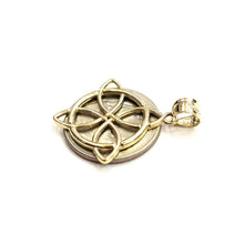 Load image into Gallery viewer, 14k yellow Gold Nudo De Bruja Witches Knot Pendant Gift fine jewelry unisex 3.3g
