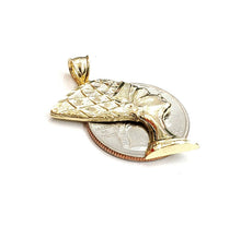 Load image into Gallery viewer, 10k yellow solid Gold Egyptian queen Nefertiti head Pendant fine jewelry 2.7g
